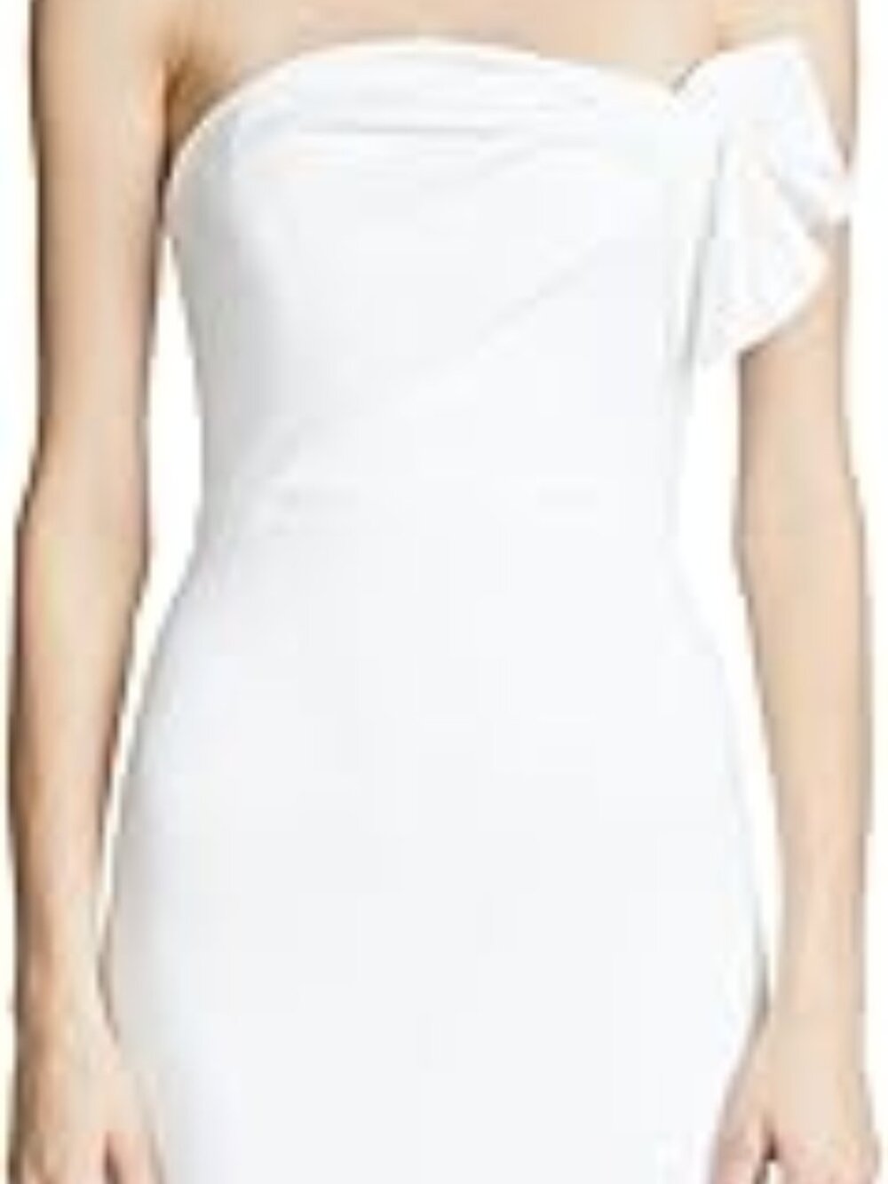 Black Halo Women's Whip Cream Divina Lined Strapless Elegant Wedding Gown Size-4